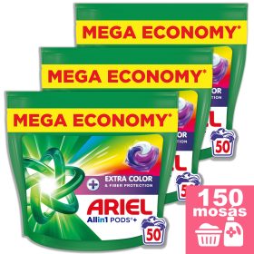    INGYENES SZÁLLÍTÁS - Ariel Extra Color+ mosókapszula 3x50 db [150 mosás]
