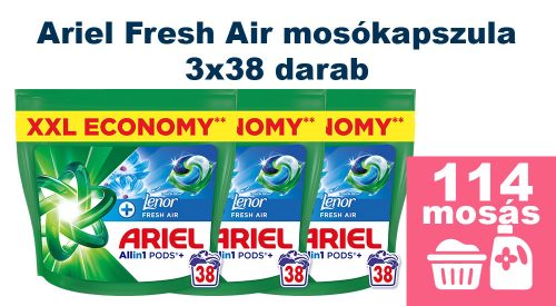 Ariel Fresh Air mosókapszula 3x38 db [114 mosás]