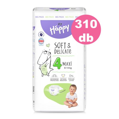 Bella Happy 4-es pelenka, 8-14 kg, 310 db - HAVI pelenkacsomag
