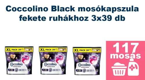 Coccolino Black mosókapszula fekete ruhákhoz 3x39 db XL [117 mosás]