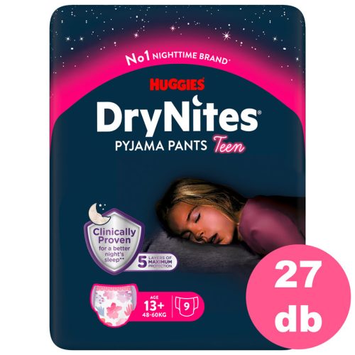 Huggies DryNites 13+ éves lány, 3x9 db - HAVI pelenkacsomag