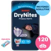  INGYENES SZÁLLÍTÁS - Huggies DryNites 4-7 éves fiú, 12x10 db - 4 HAVI pelenkacsomag + AJÁNDÉK Huggies törlőkendő