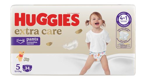 Huggies Extra Care Soft Pants 5-ös bugyipelenka 12-17kg, 34db