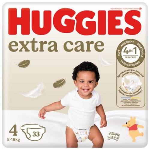 Huggies Extra Care 4 pelenka 8-14 kg, 33 db