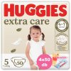 Huggies Extra Care 5-ös pelenka 11-25 kg, 200 (4x50) db - 2 HAVI pelenkacsomag + AJÁNDÉK Pure törlőkendő