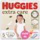 Huggies Extra Care 5-ös pelenka 11-25 kg, 200 (4x50) db - 2 HAVI pelenkacsomag + AJÁNDÉK Pure törlőkendő