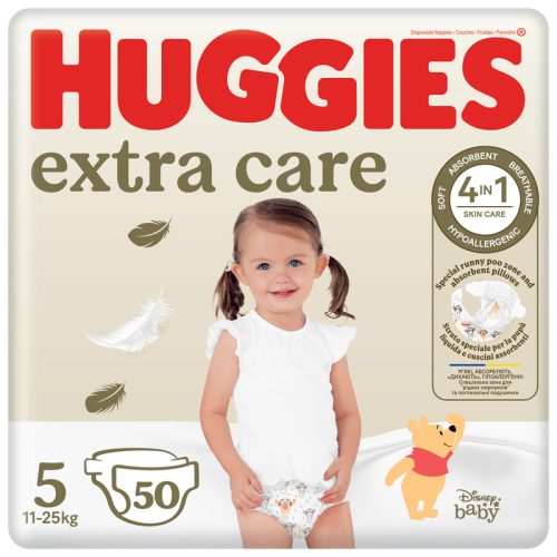 Huggies Extra Care 5-ös pelenka 11-25 kg, 50 db