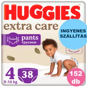    INGYENES SZÁLLÍTÁS - Huggies Extra Care Pants 4-es bugyipelenka 9-14kg, 4x38db - HAVI PELENKACSOMAG