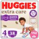 Huggies Extra Care Pants 4-es bugyipelenka 9-14kg, 4x38db - HAVI PELENKACSOMAG + AJÁNDÉK Pure törlőkendő