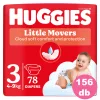Huggies Little Movers 3-as, 4-9 kg, 2x78 db - HAVI pelenkacsomag
