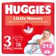 Huggies Little Movers 3-as, 4-9 kg, 4x78 db - 2 HAVI pelenkacsomag + AJÁNDÉK Pure törlőkendő