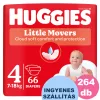  INGYENES SZÁLLÍTÁS - Huggies Little Movers 4-es, 7-18 kg, 4x66 db - 2 HAVI pelenkacsomag