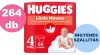  INGYENES SZÁLLÍTÁS - Huggies Little Movers 4-es, 7-18 kg, 4x66 db - 2 HAVI pelenkacsomag