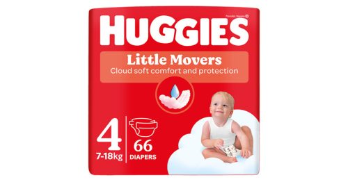 Huggies Little Movers 4-es, 7-18 kg, 66 db