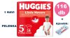Huggies Little Movers 5-ös, 11-25 kg, 2x58 db - HAVI pelenkacsomag + AJÁNDÉK Huggies törlőkendő