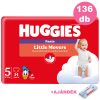 Huggies Little Movers Pants 5-ös bugyipelenka 12-17kg, 4x34db - HAVI pelenkacsomag + AJÁNDÉK Pure törlőkendő