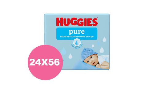 Huggies Pure nedves törlőkendő - 2x12x56 db