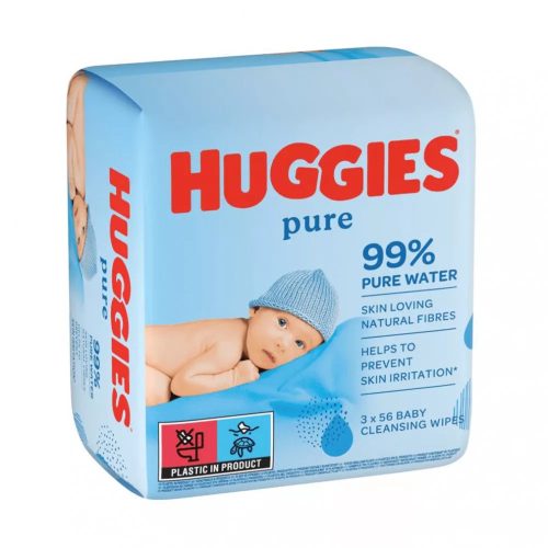 Huggies Pure nedves törlőkendő - 3x56 db