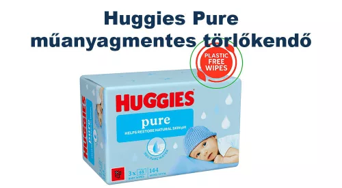 Huggies Pure műanyagmentes nedves törlőkendő  - 12x48 db