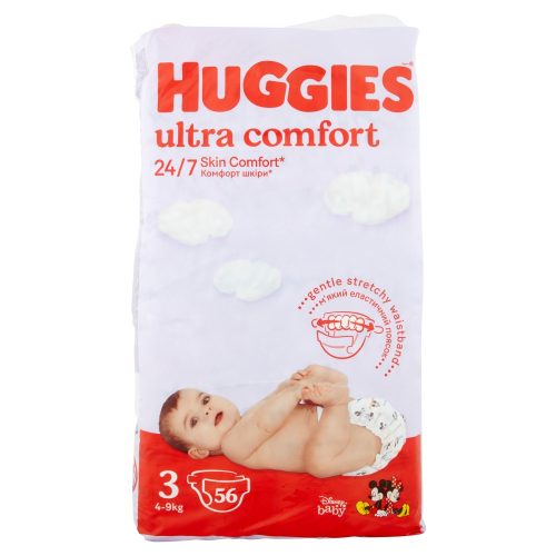 Huggies Ultra Comfort 3-as pelenka 4-9 kg, 56 db