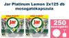 Jar Platinum Lemon Mosogatókapszula 2x125 db [250 db]