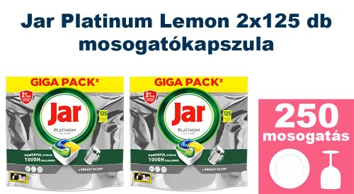 Jar Platinum Lemon Mosogatókapszula - 2x125 db