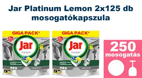 Jar Platinum Lemon Mosogatókapszula 2x125 db [250 db]