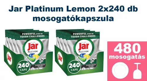 Jar Platinum Lemon Mosogatókapszula 2x240 db [480 db]