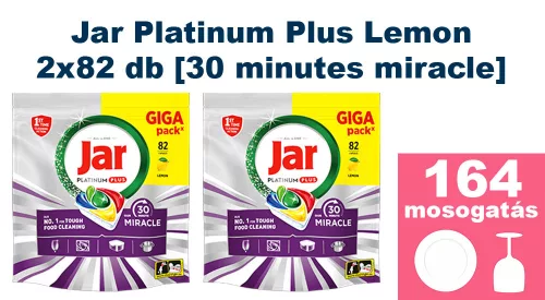  INGYENES SZÁLLÍTÁS - Jar Platinum Plus - 30 Minute Miracle Lemon - 2x82 db [164 db]
