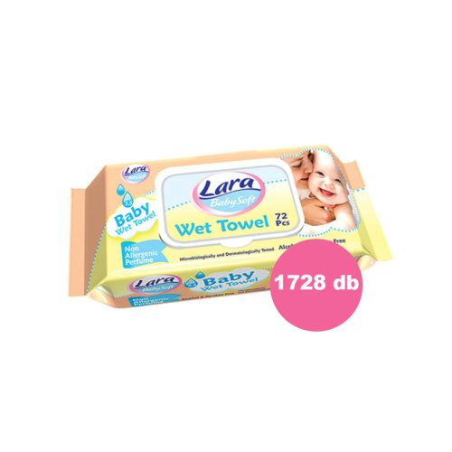 Lara Antiallergén törlőkendő kupakos - 24x72 db