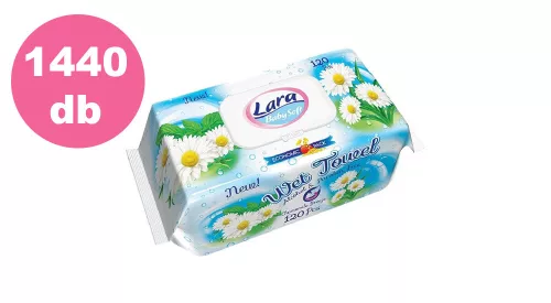 Lara Kamilla Kupakos törlőkendő - 12x120 db