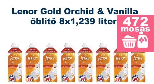 Lenor Gold Orchid & Vanilla öblítő 8x1,239 liter (472 mosás)