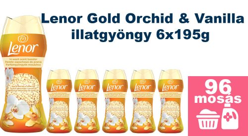 Lenor Gold Orchid & Vanilla illatgyöngy 6x195g (96 mosás)