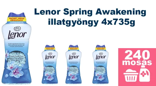 Lenor Spring Awakening illatgyöngy 4x735g (240 mosás) - XL csomag