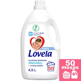   Lovela Baby Hipoallergén folyékony mosószer fehér ruhákhoz 4,5L [50 mosás]