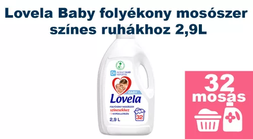 Lovela Baby folyékony mosószer színes ruhákhoz 2,9L [32 mosás]
