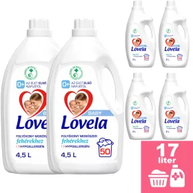    INGYENES SZÁLLÍTÁS - Lovela Baby fehér ruhákhoz 2x4,5L + Lovela Baby öblítő 4x2,0L