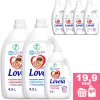  INGYENES SZÁLLÍTÁS - Lovela Baby fehér ruhákhoz 4,5L + színes ruhákhoz 4,5L + színes ruhákhoz 2,9L + Lovela Baby öblítő 4x2,0L