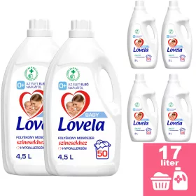    INGYENES SZÁLLÍTÁS - Lovela Baby színes ruhákhoz 2x4,5L + Lovela Baby öblítő 4x2,0L