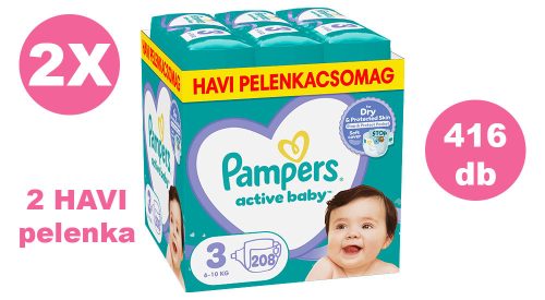 Pampers Active Baby 3, 2 havi pelenkacsomag