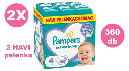 Pampers Active Baby 4, 2 havi pelenkacsomag