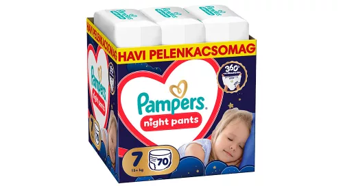 Pampers Night Pants 7 éjszakai pelenka, 15+ kg, 70 db - HAVI pelenkacsomag