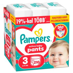   Pampers Pants 3 bugyipelenka, 6-11 kg, 210 db - HAVI pelenkacsomag