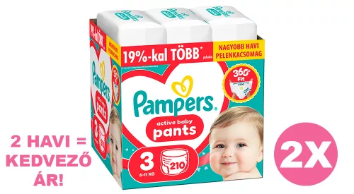 Pampers Pants 3 bugyipelenka, 6-11 kg, 2x210 db - 2 HAVI pelenkacsomag