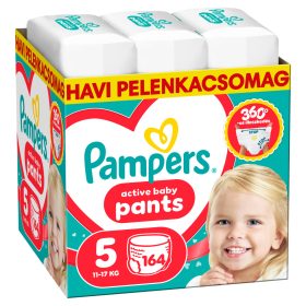   Pampers Pants 5 bugyipelenka, 11-17 kg, 164 db - HAVI pelenkacsomag