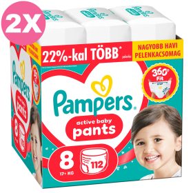   Pampers Pants 8 bugyipelenka, 17+ kg, 2x112 db - 2 HAVI pelenkacsomag