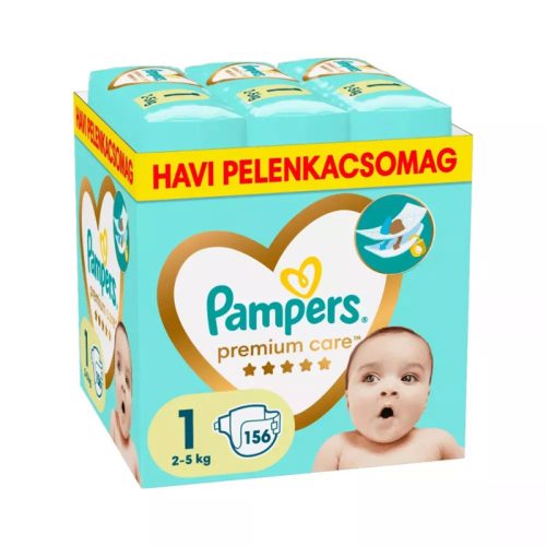 Pampers Premium Care 1-es pelenka, 2-5 kg, 156db