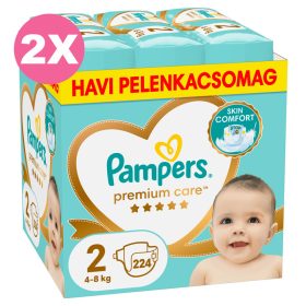    INGYENES SZÁLLÍTÁS - Pampers Premium Care 2-es pelenka, 4-8 kg, 2x224 db - 2 HAVI pelenkacsomag