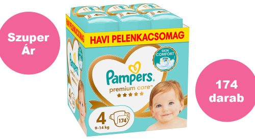 Pampers Premium Care 4 174 darab, havi csomag