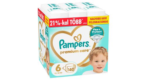 Pampers Premium Care 6 pelenka, 13-18 kg, 140 db - HAVI pelenkacsomag